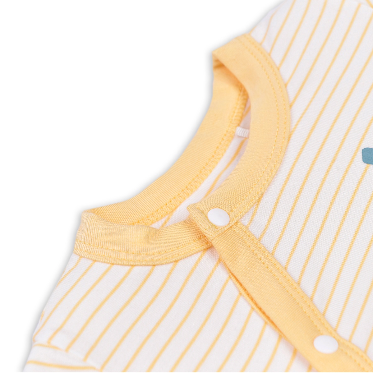 Body dài cài lệch Otis kẻ bé gái KidsPlaza ND22H (Vàng)  - mặt phải
