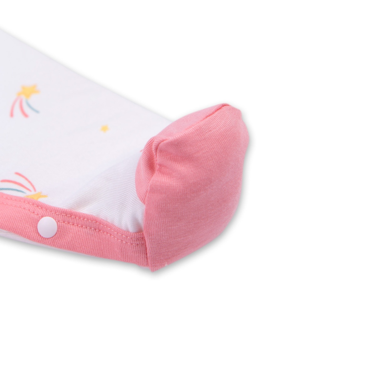 Body dài cài lệch sao vàng bé gái KidsPlaza ND22H (Trắng) - mặt trái