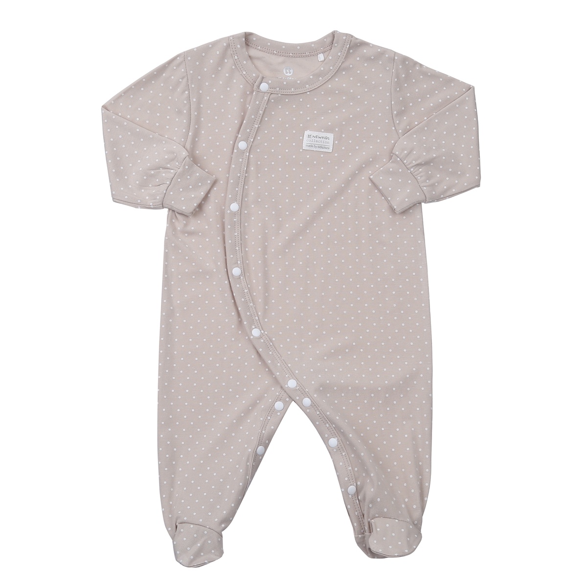 Body dài tay cài lệch KidsPlaza Otis chấm bi ND23T (Be)