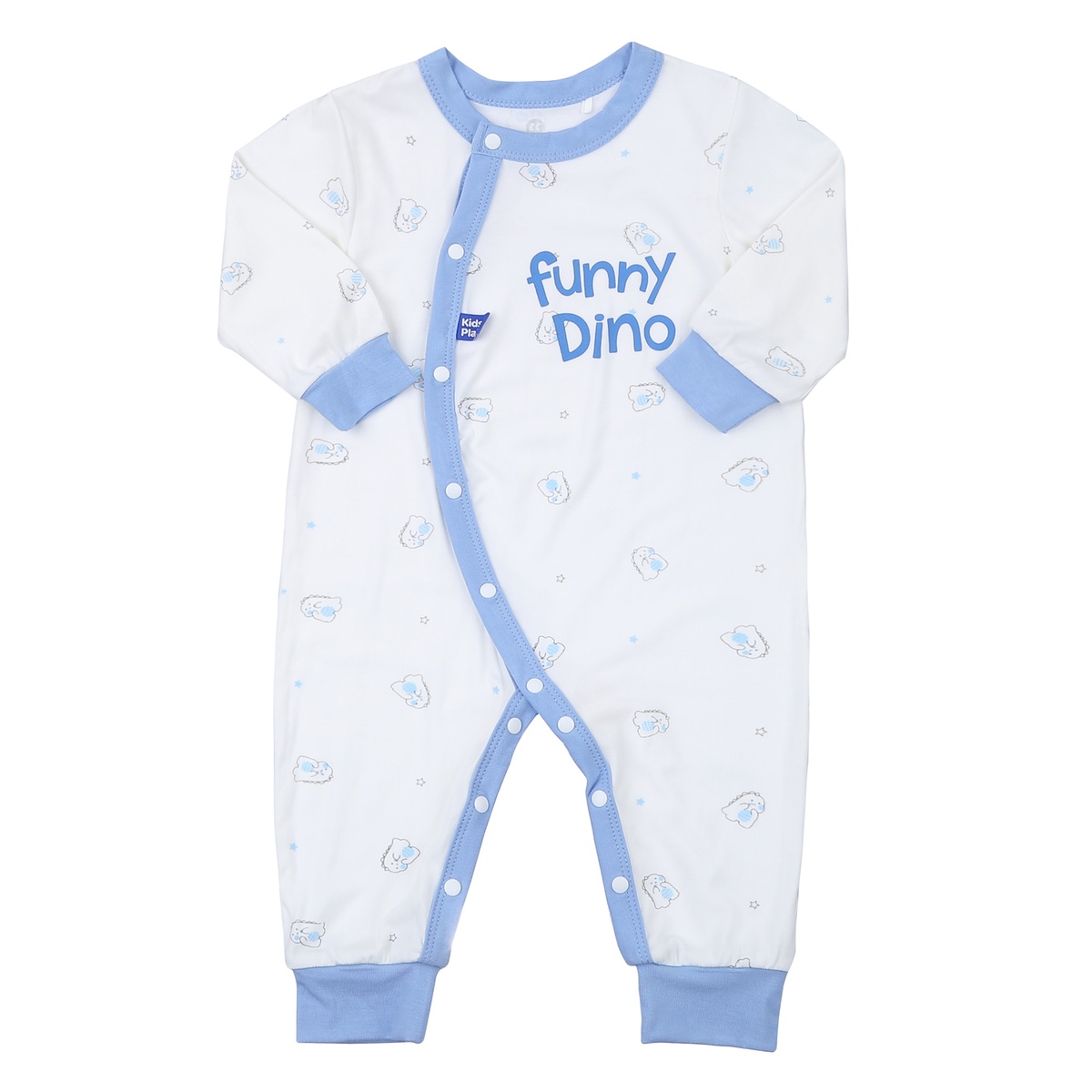 Body dài tay cài lệch KidsPlaza Otis ND23T (Trắng xanh)