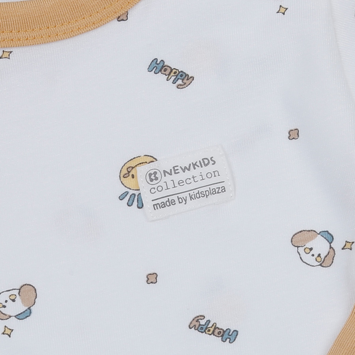 Body dài tay cài lệch KidsPlaza Otis ND24H (Trắng vàng) - mặt sau