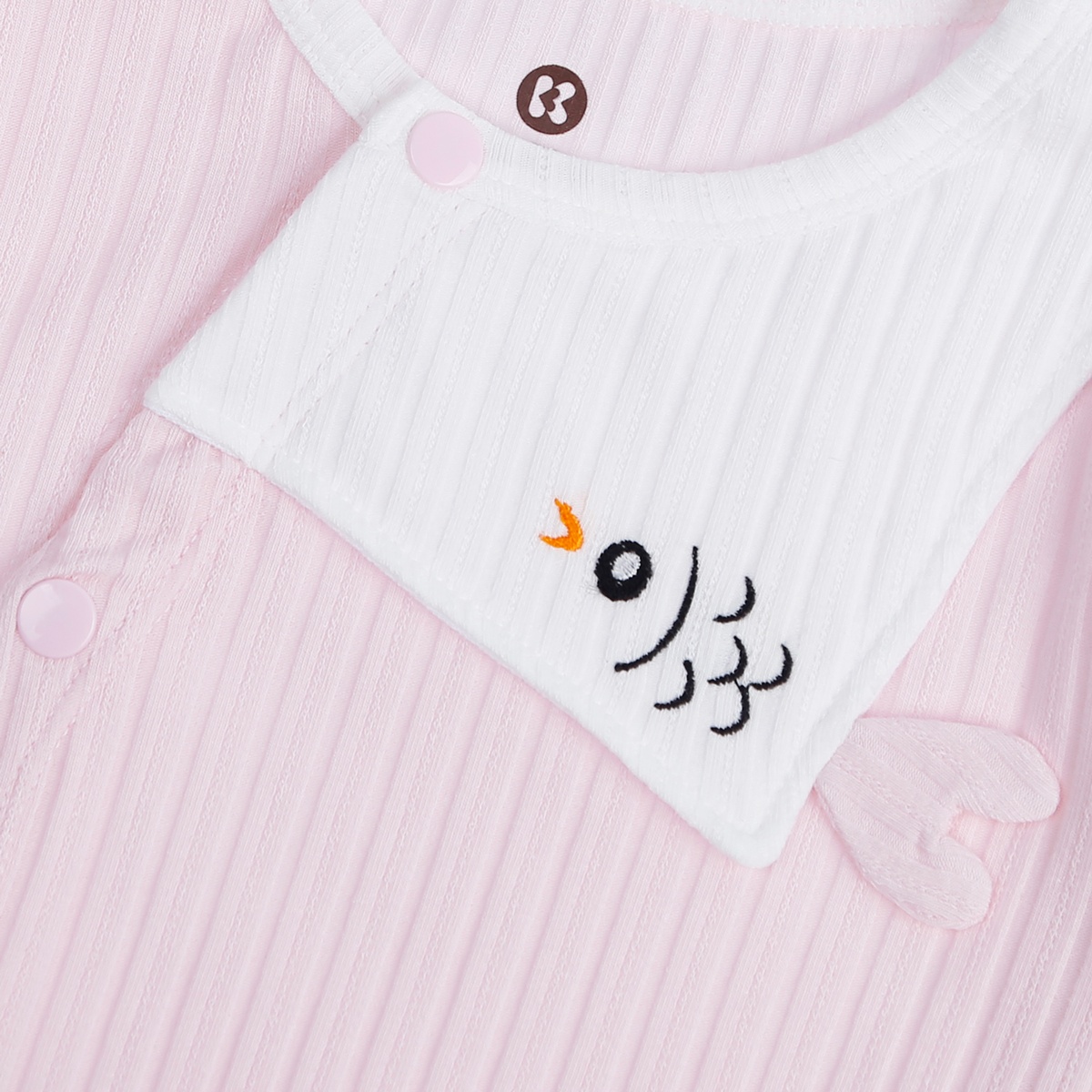Body dài tay KidsPlaza yếm cá HN21T (Hồng) - mặt sau