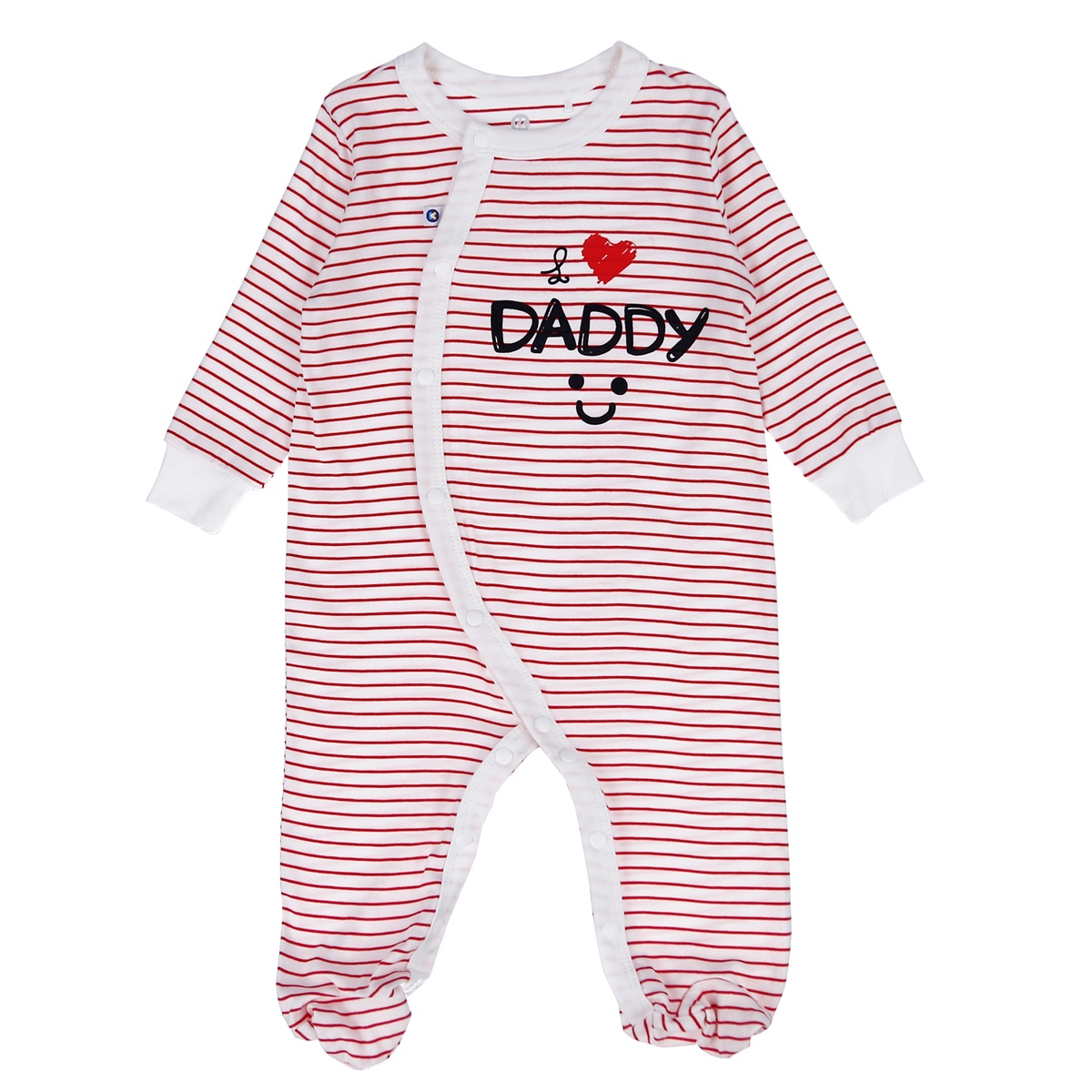 Body dài tay Otis kẻ ngang KidsPlaza ND21H (Trắng) - mặt trái