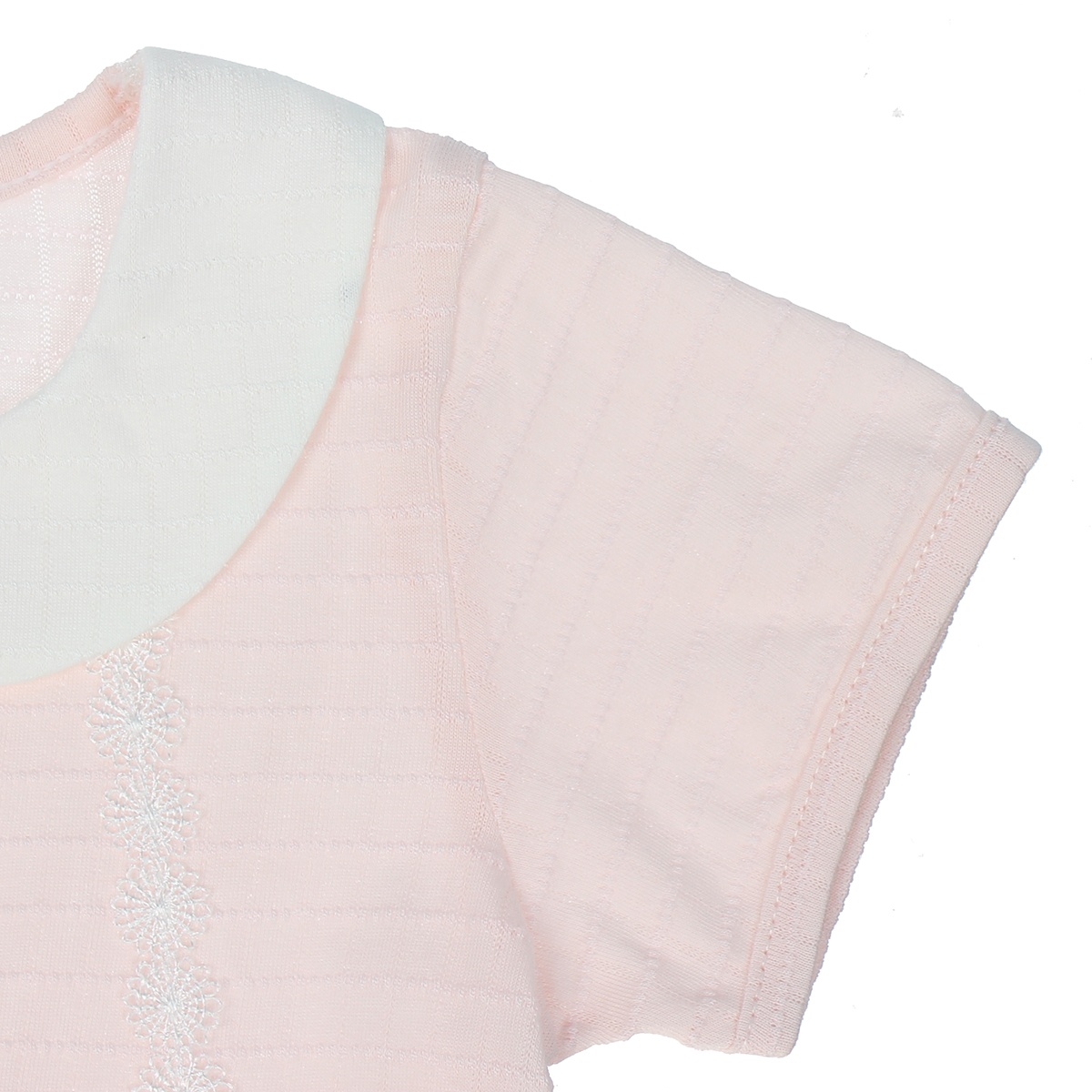 Body ngắn tay bé gái Mamago sọc ngang M06 (Hồng) 12M - mặt sau