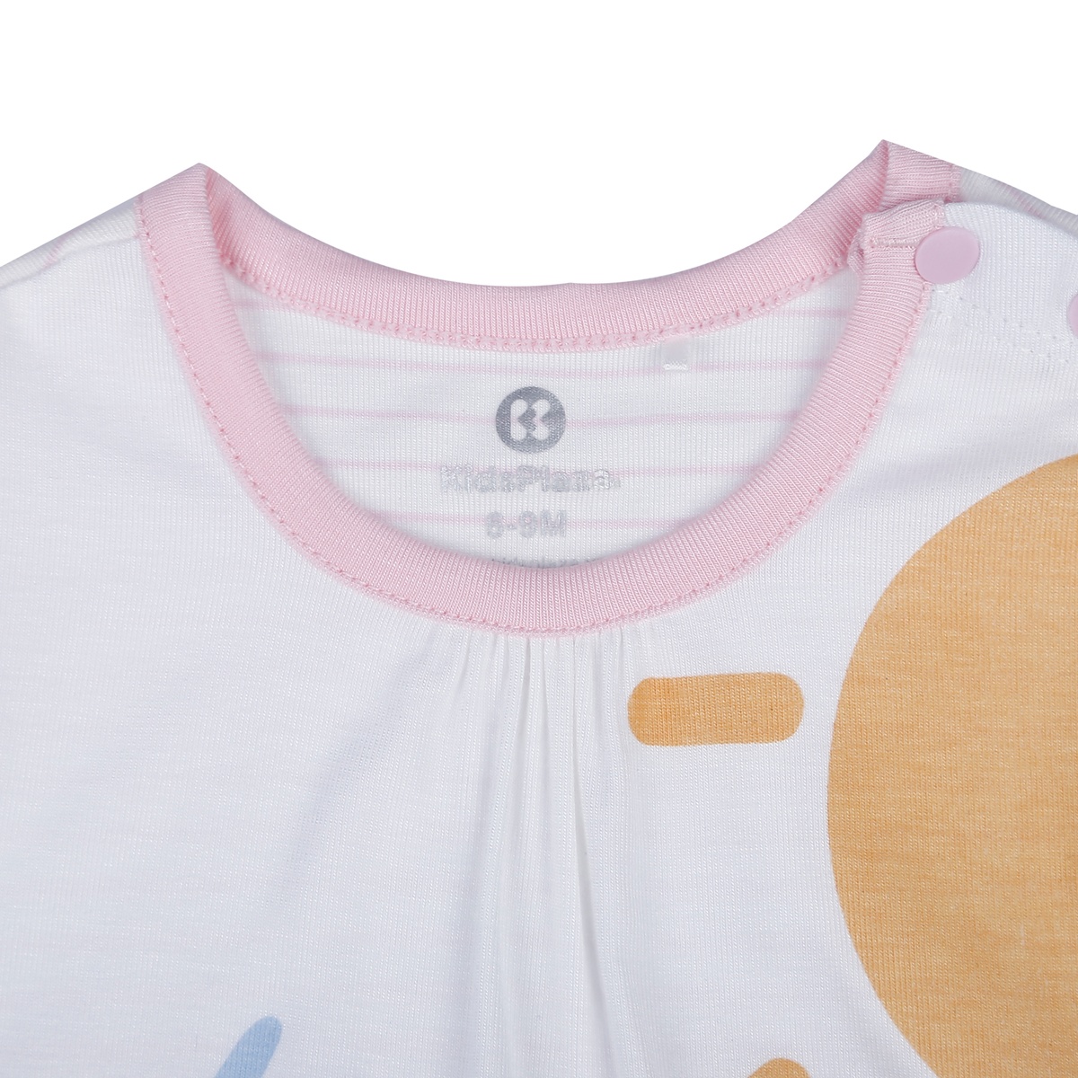 Body sát nát Otis trắng kẻ bé gái KidsPlaza ND21H (Hồng Nhạt) - mặt trái