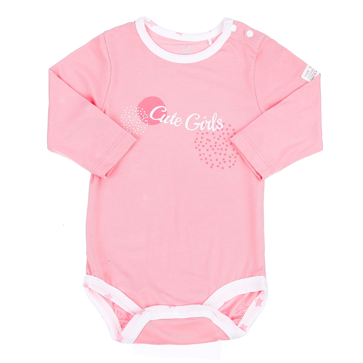 Body suit dài tay bé gái Otis KidsPlaza in hoạ tiết Cute Girls ND21H (Hồng)