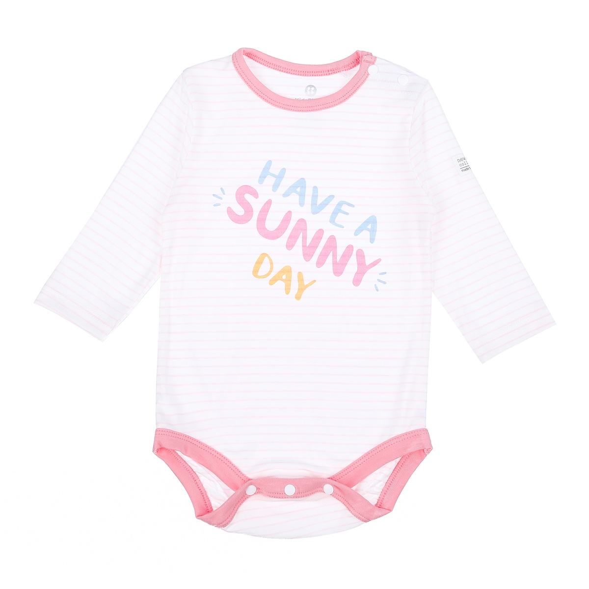 Body suit dài tay Otis bé gái in chữ Have A Suny Day KidsPlaza ND21H (Hồng Nhạt)