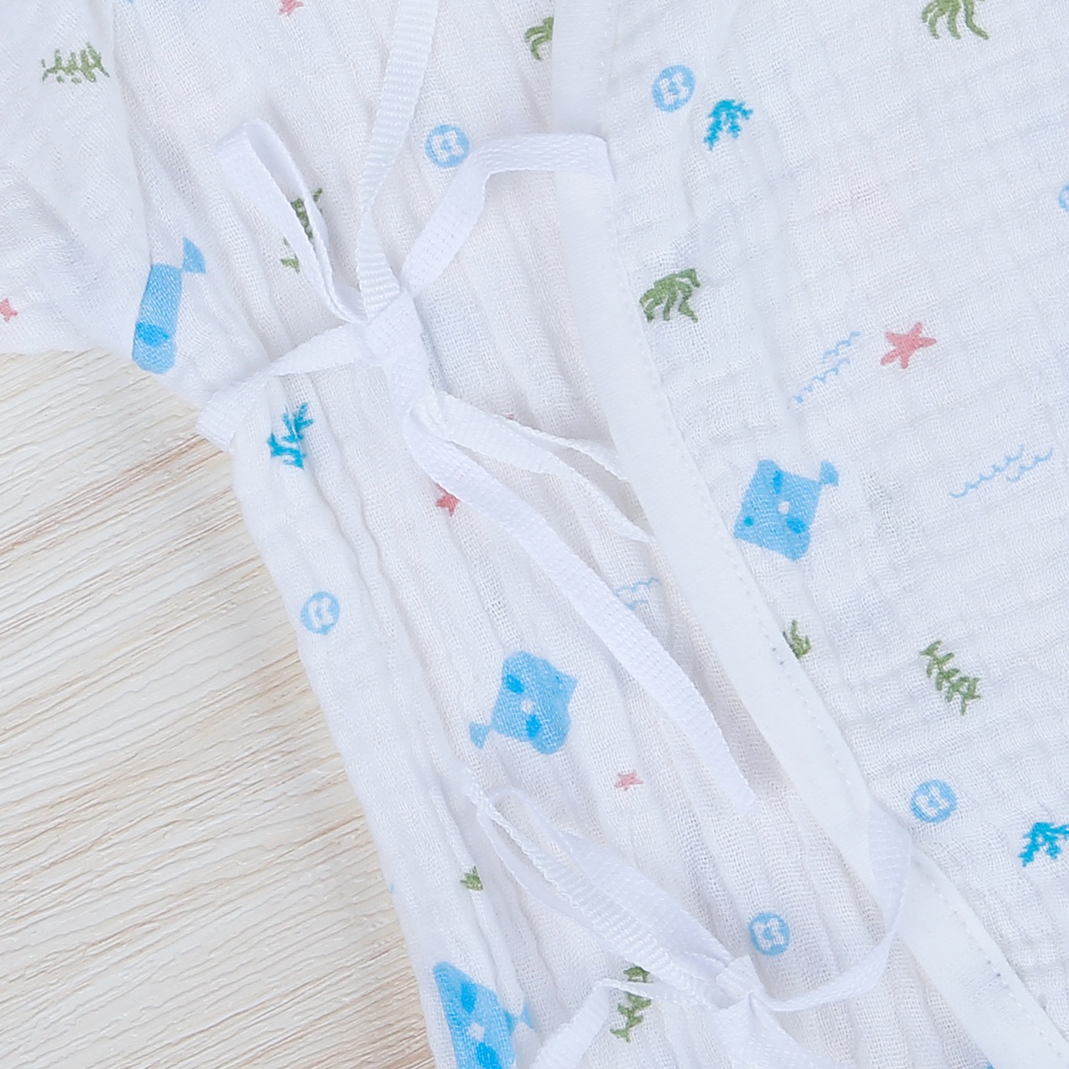  Body xô buộc dây in cá KidsPlaza M21H - mặt phải