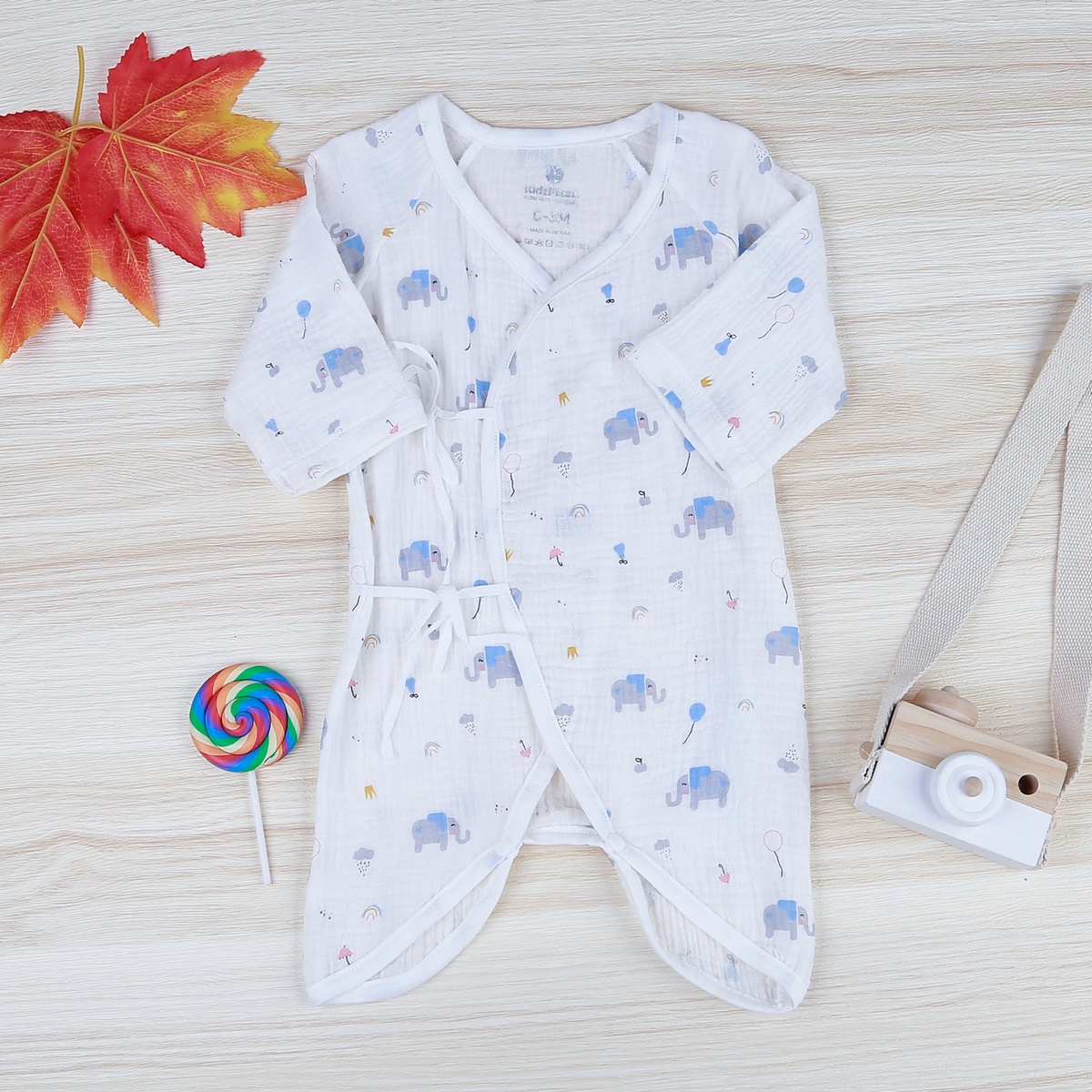 Body xô buộc dây in voi KidsPlaza M21H
