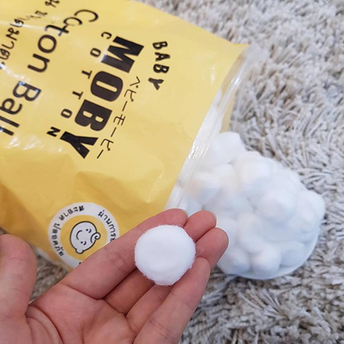 Bông đa năng Baby Moby 100g - góc nghiêng