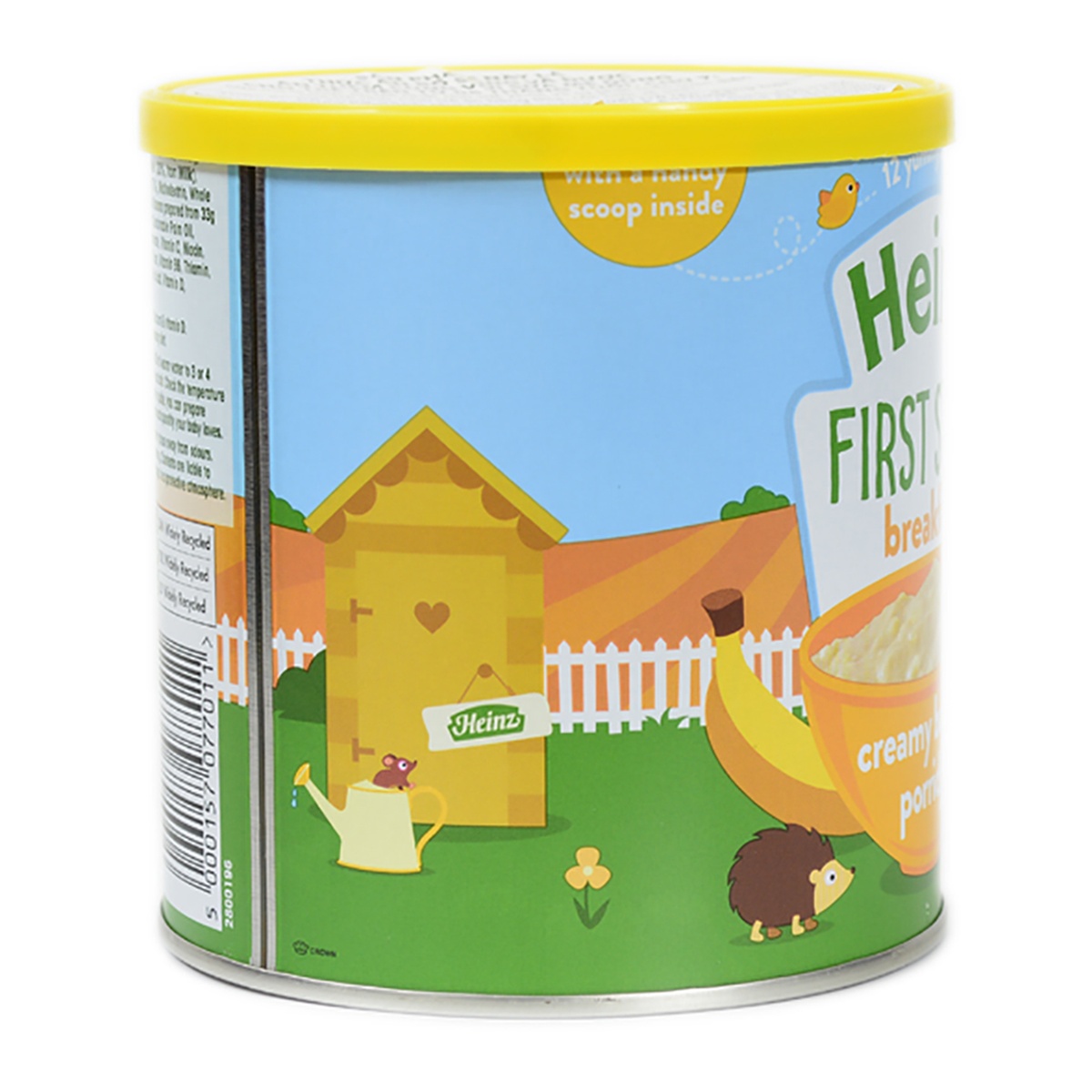 Bột ăn dặm Heinz vị cháo kem Chuối 240g cho bé 6M+ - mặt sau