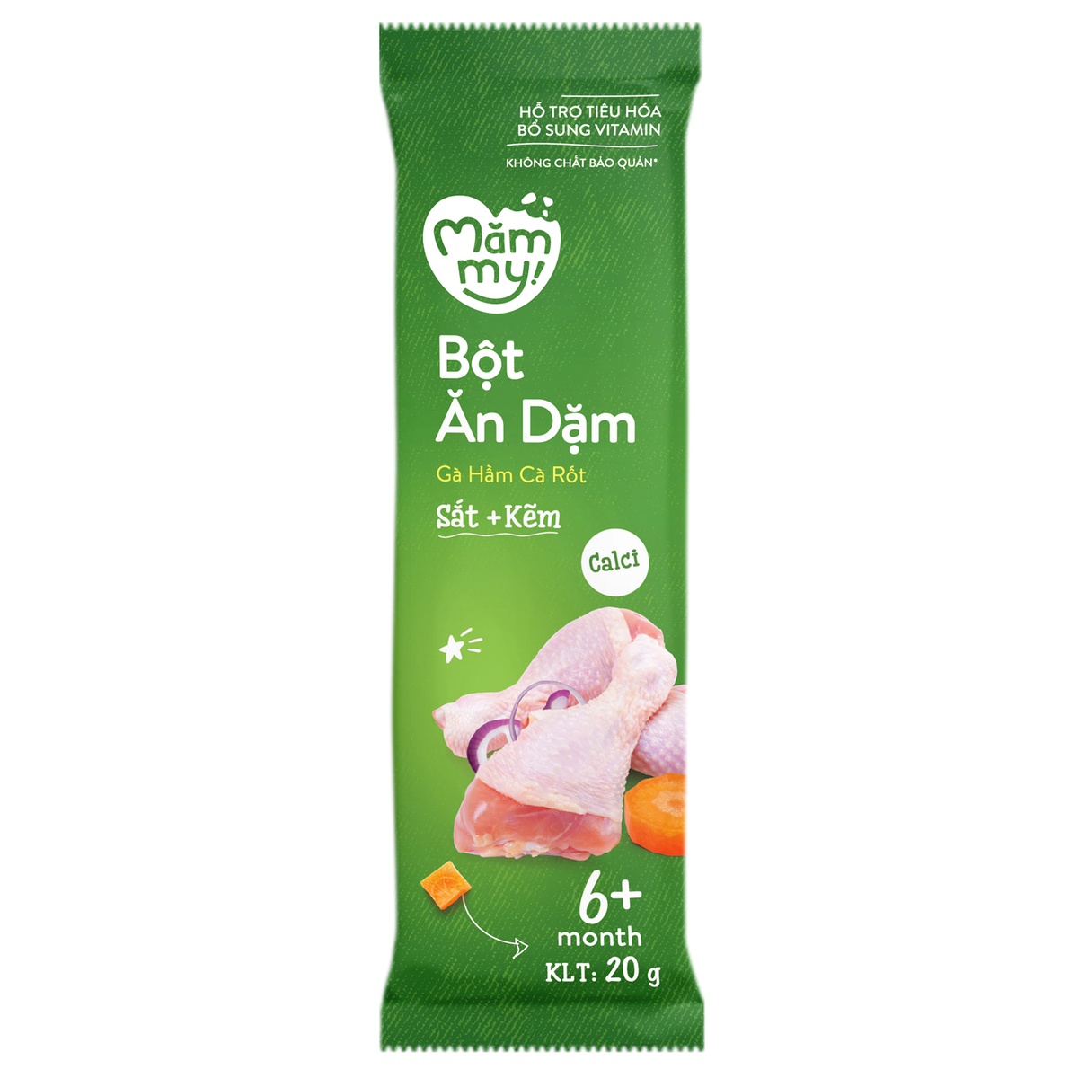 Bột ăn dặm Mămmy gà hầm, cà rốt 140g - mặt phải