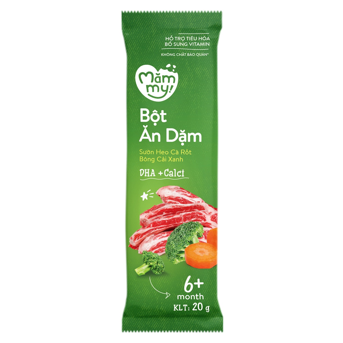 Bột ăn dặm Mămmy sườn heo, cà rốt, bông cải xanh 140g - mặt phải