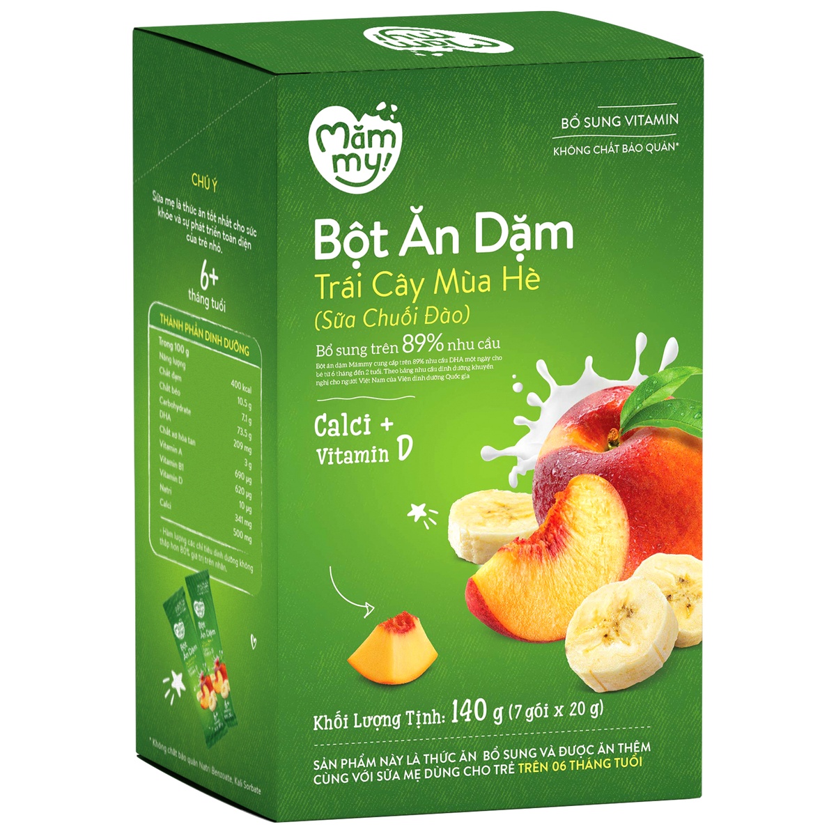 Bột ăn dặm Mămmy trái cây mùa hè 140g - mặt trái