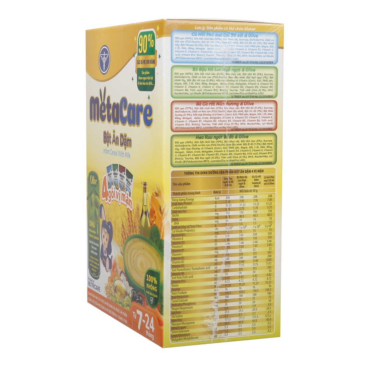 Bột ăn dặm Metacare 4 vị mặn 200g - mặt trái