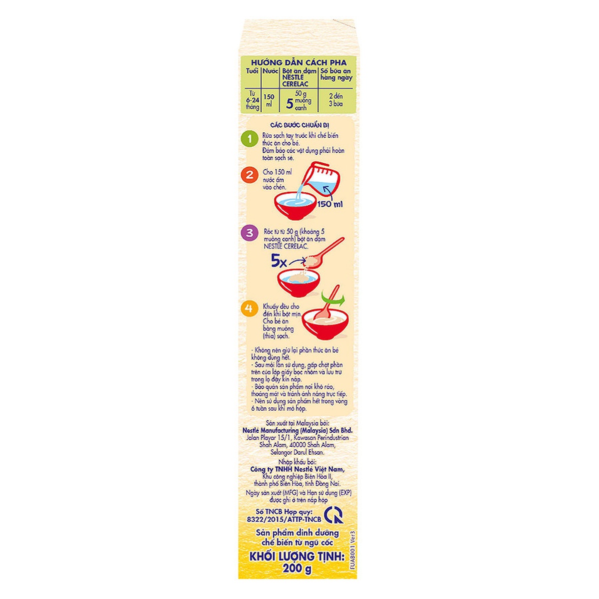 Bột ăn dặm Nestle lúa mì sữa cho bé 6M+ 200g - hình 6