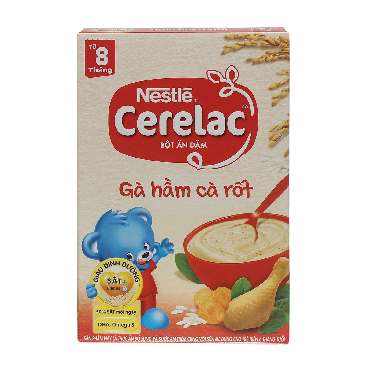 Bột ăn dặm Nestle gà hầm cà rốt cho bé 8M+ 200g - mặt phải