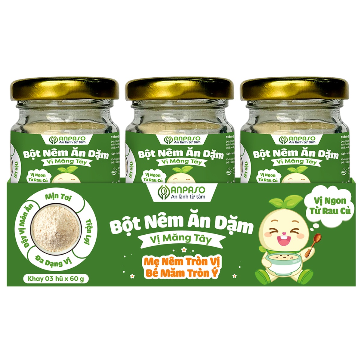 Bột nêm ăn dặm Anpaso vị măng tây 60g - góc nghiêng