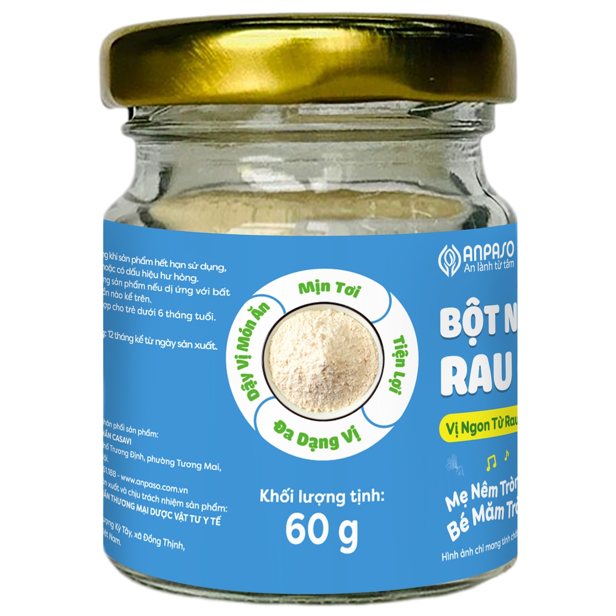 Bột nêm ăn dặm Anpaso vị rong biển 60g - mặt sau