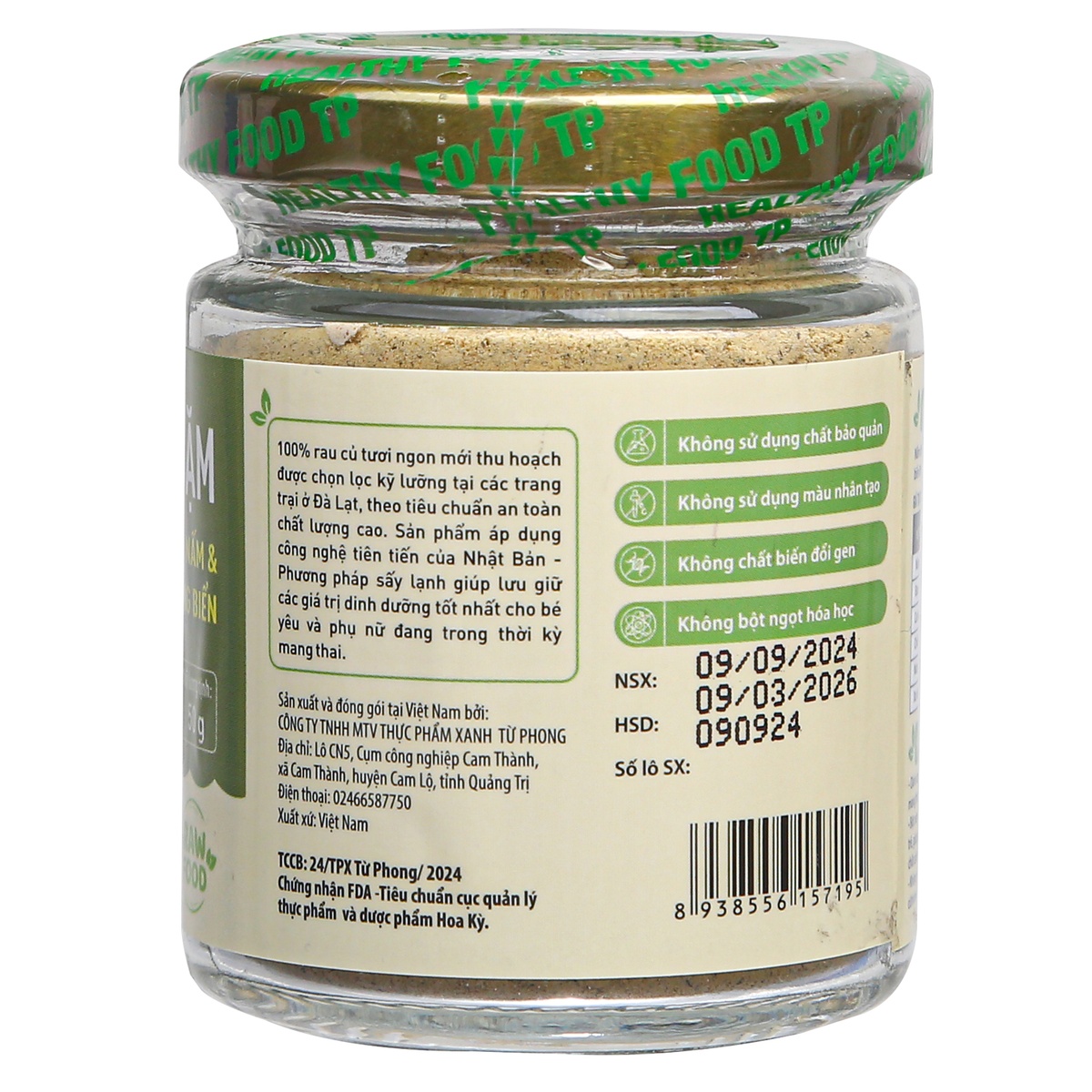 Bột nêm ăn dặm nấm và rong biển Ecofood 50g - mặt phải