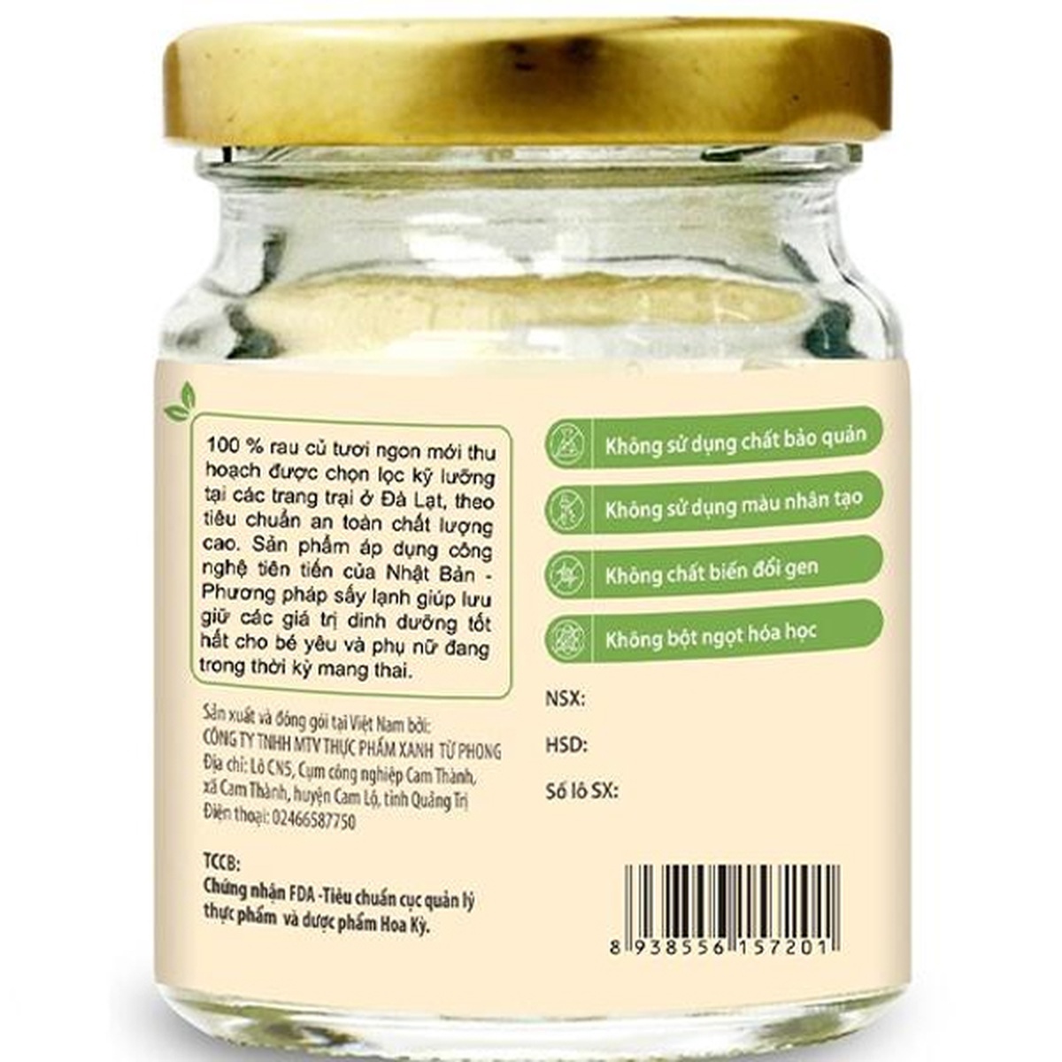 Bột nêm ăn dặm rau củ tổng hợp Ecofood 50g - mặt trái