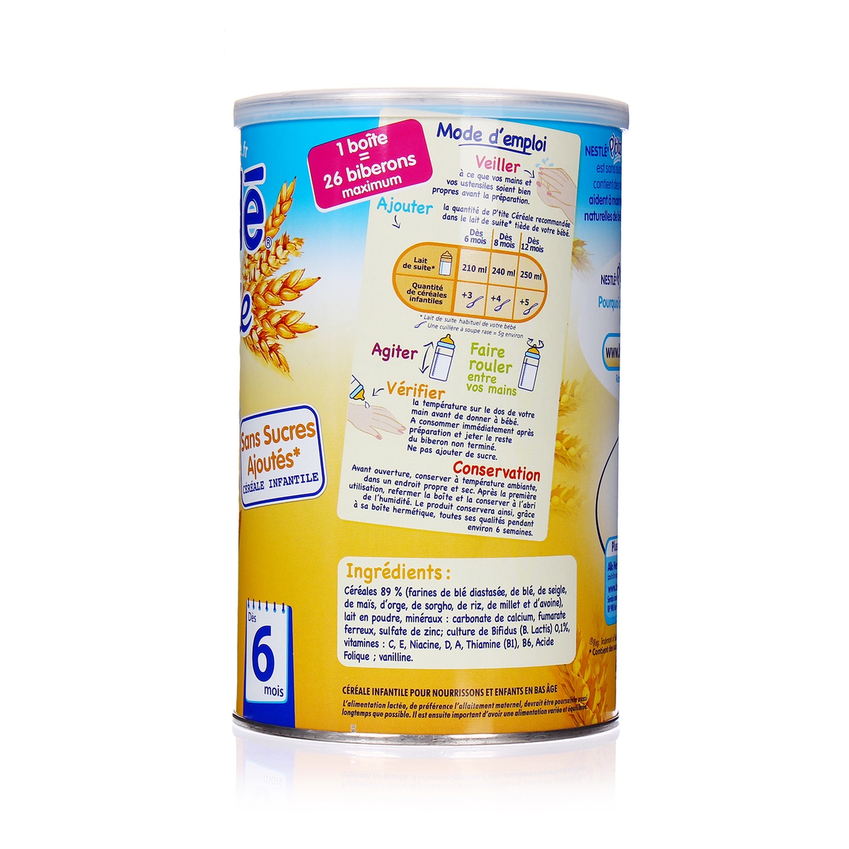 Bột pha sữa Nestle vị bích quy 400g cho bé 6M+ - mặt phải