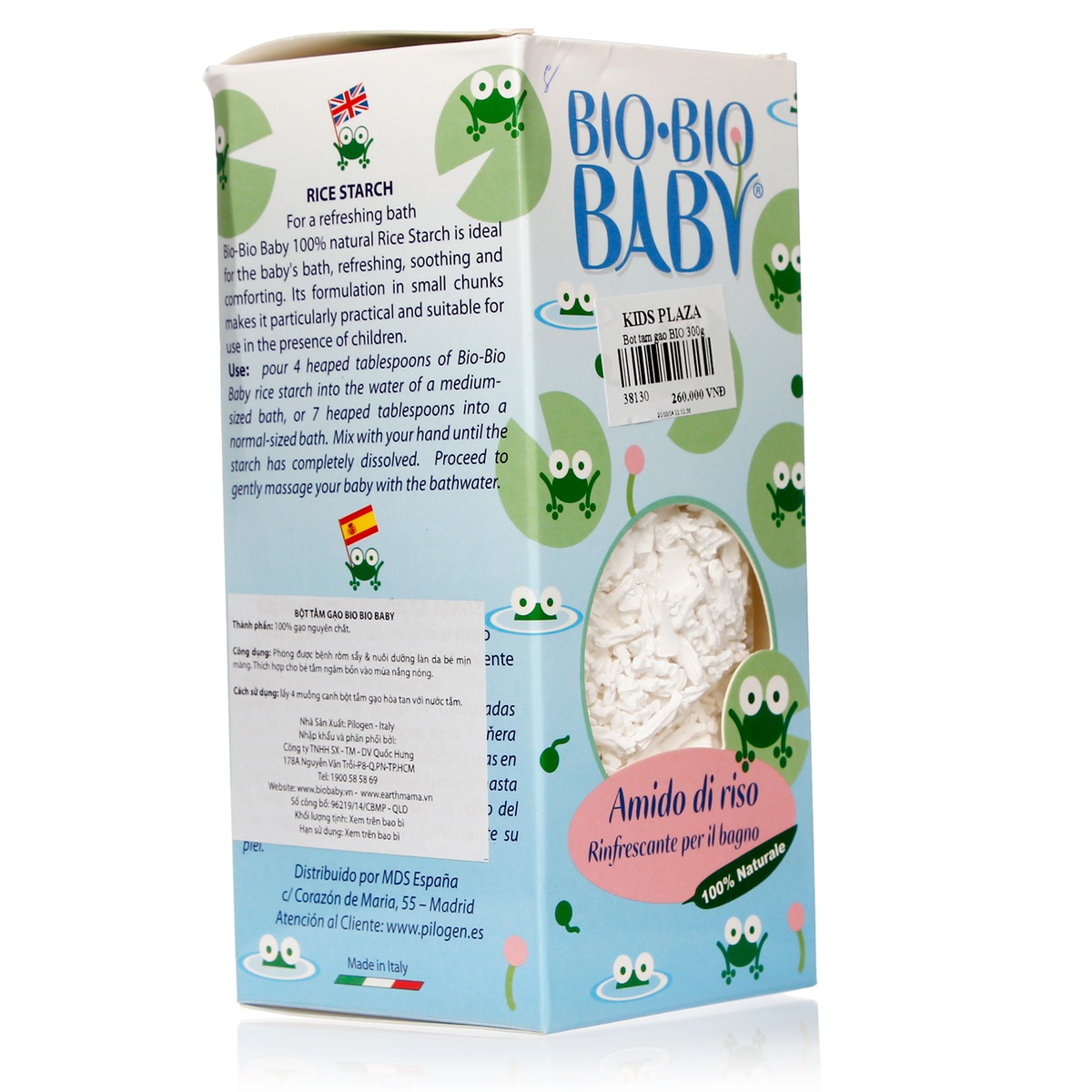 Bột tắm gạo cho bé Bio Bio Baby 300g - mặt trái