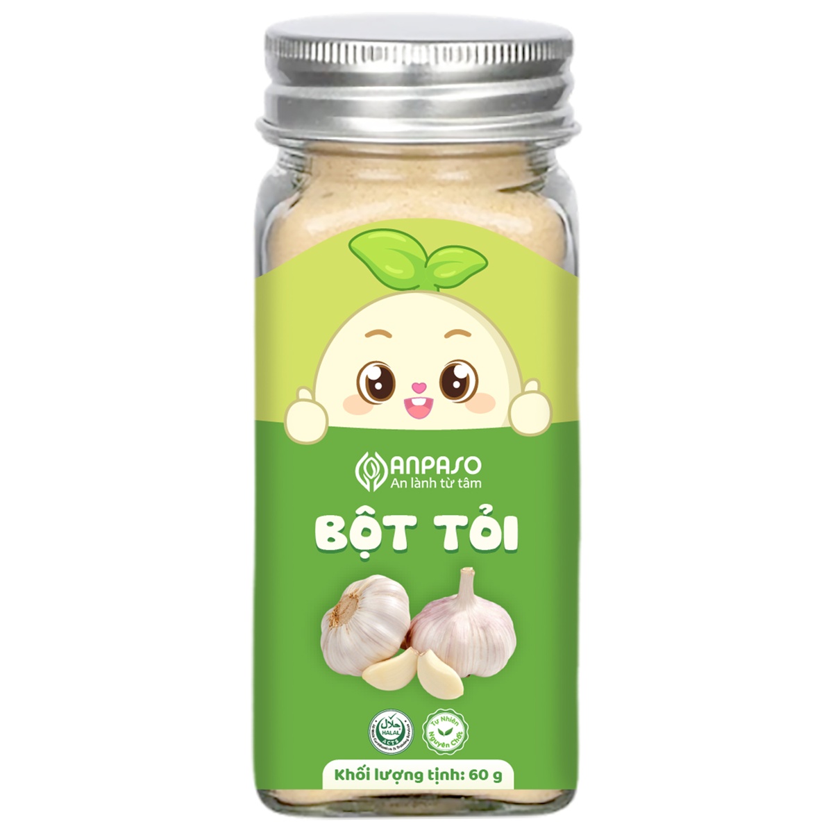 Bột tỏi cho bé Anpaso 60g - mặt trái