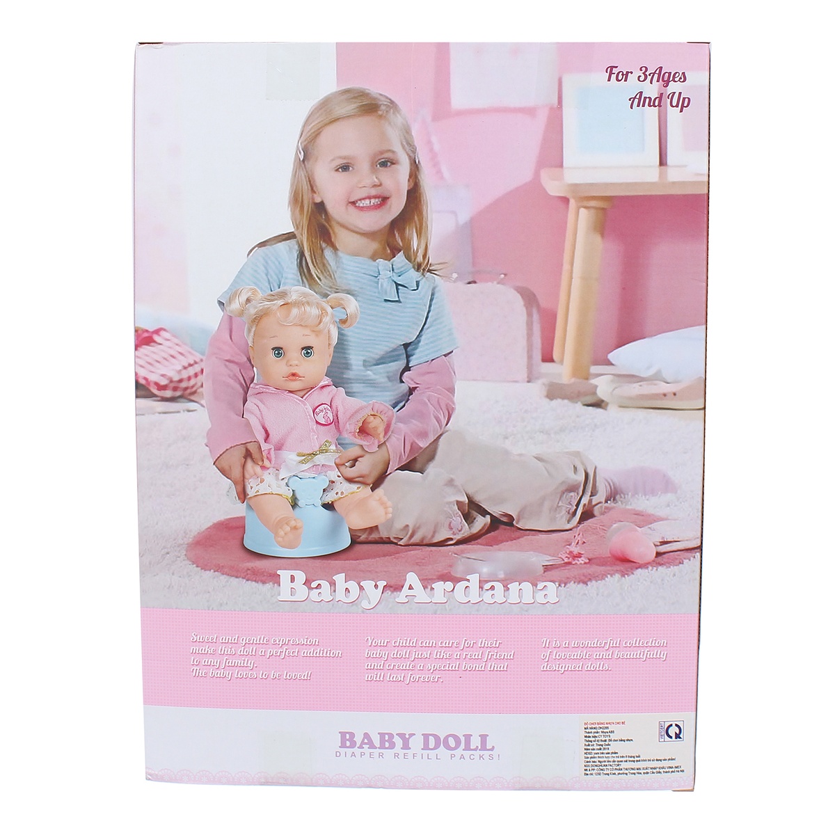 Búp bê em bé kèm phụ kiện lớn IM.DH2205 - mặt sau