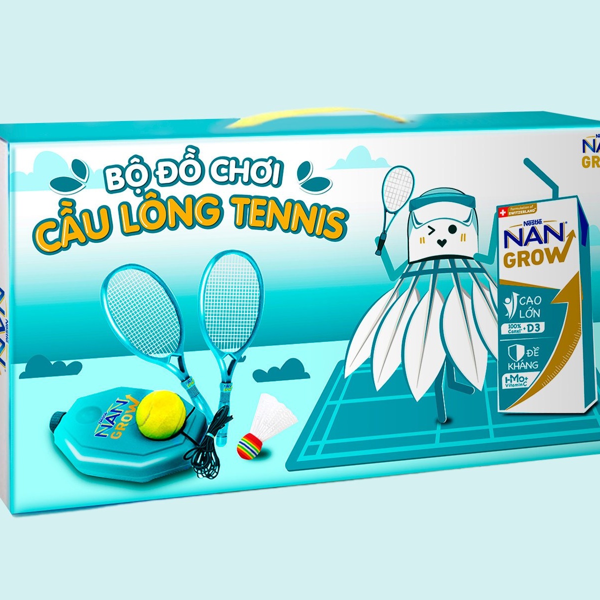 Bộ đồ chơi cầu lông Tennis 2in1 Nan (Khuyến mãi không bán)