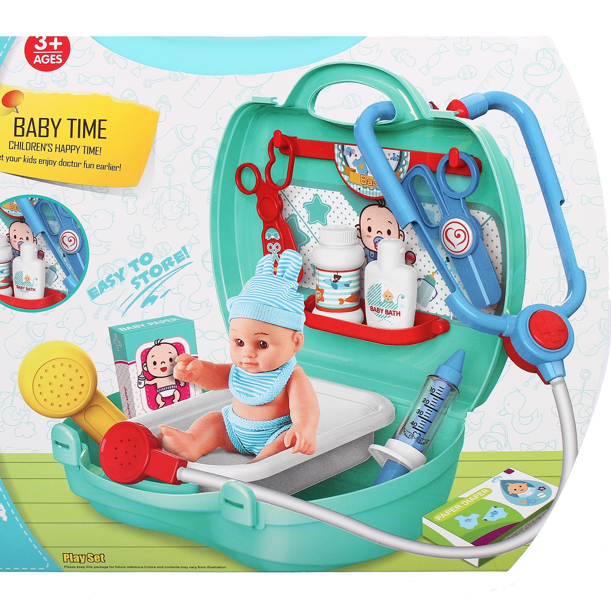Cặp đồ chơi bác sĩ khám em bé IM.8360 - mặt sau