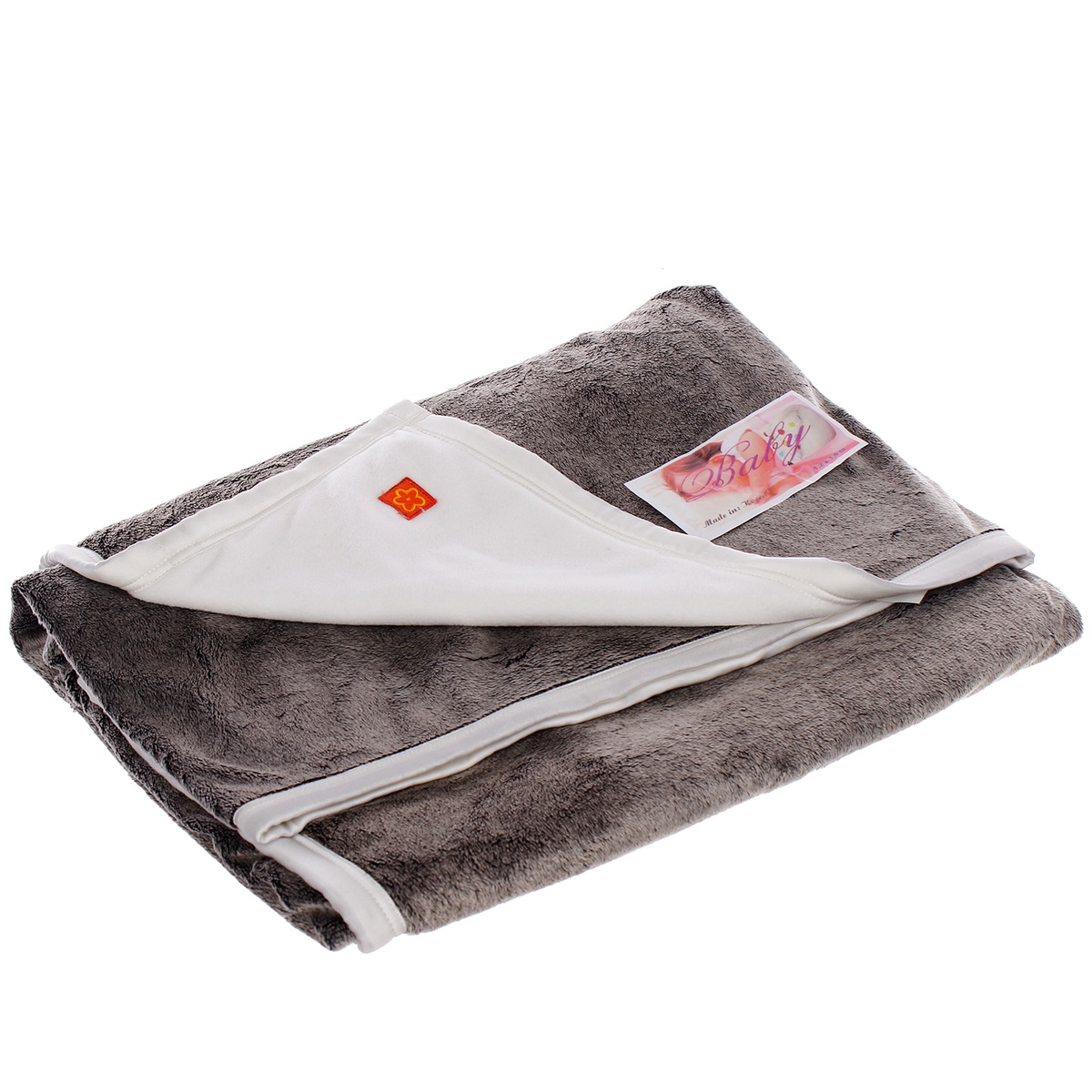 Chăn nỉ lông cún 2 lớp Korea kích thước 120cm x 160cm - mặt phải