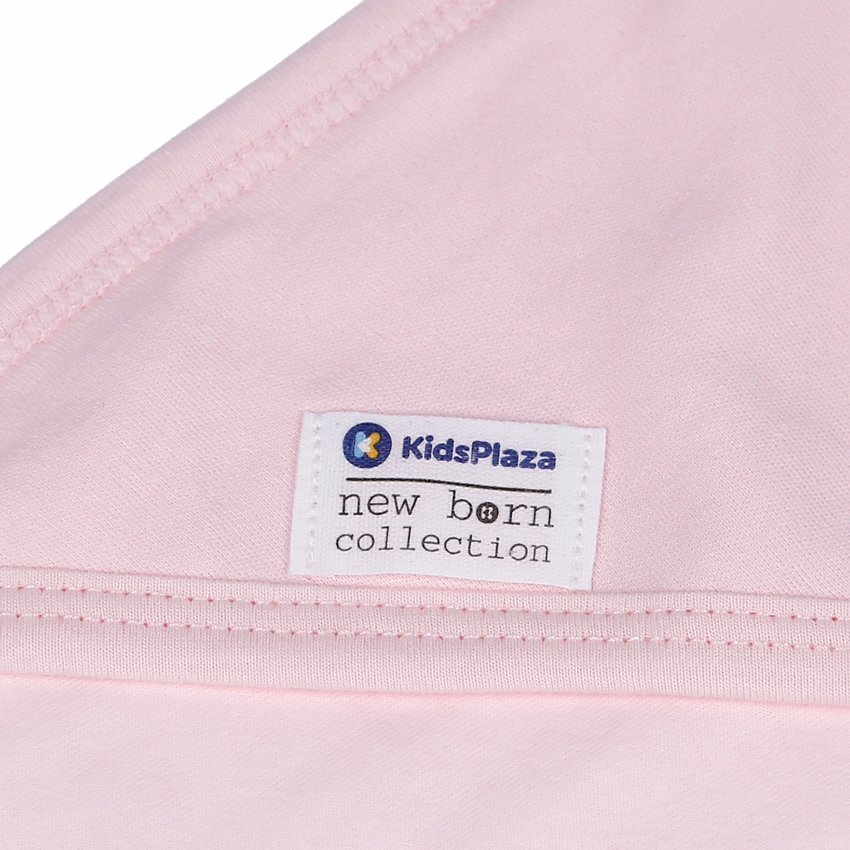 Chăn ủ có mũ thêu hình KidsPlaza 2 lớp BA21 (Hồng) - mặt phải