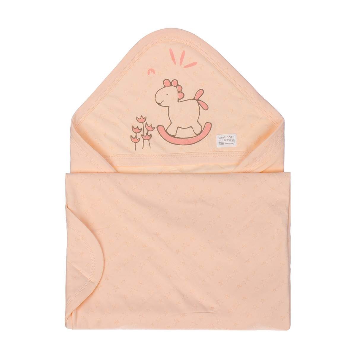 Chăn ủ có mũ Twikle star 2 lớp Mamago ND20H (Cam) - hình 6