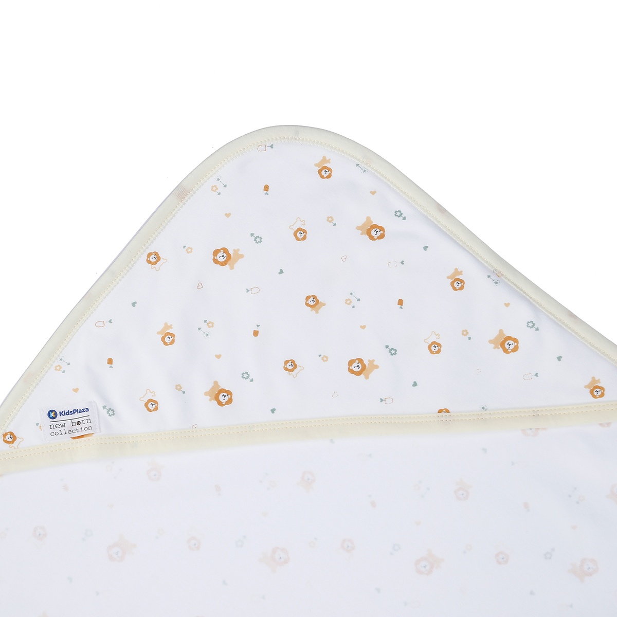 Chăn ủ sơ sinh có mũ in hình con sư tử KidsPlaza 1 lớp BA21 (Vàng) - hình 6