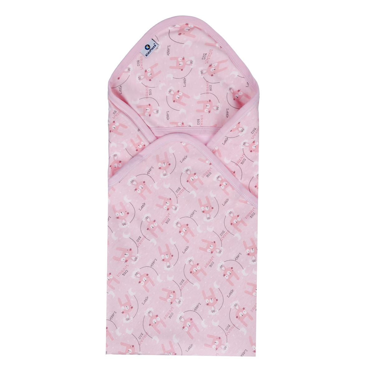 Chăn ủ sơ sinh có mũ  KIDSPLAZA cotton TM19 (2 Lớp) - mặt trái