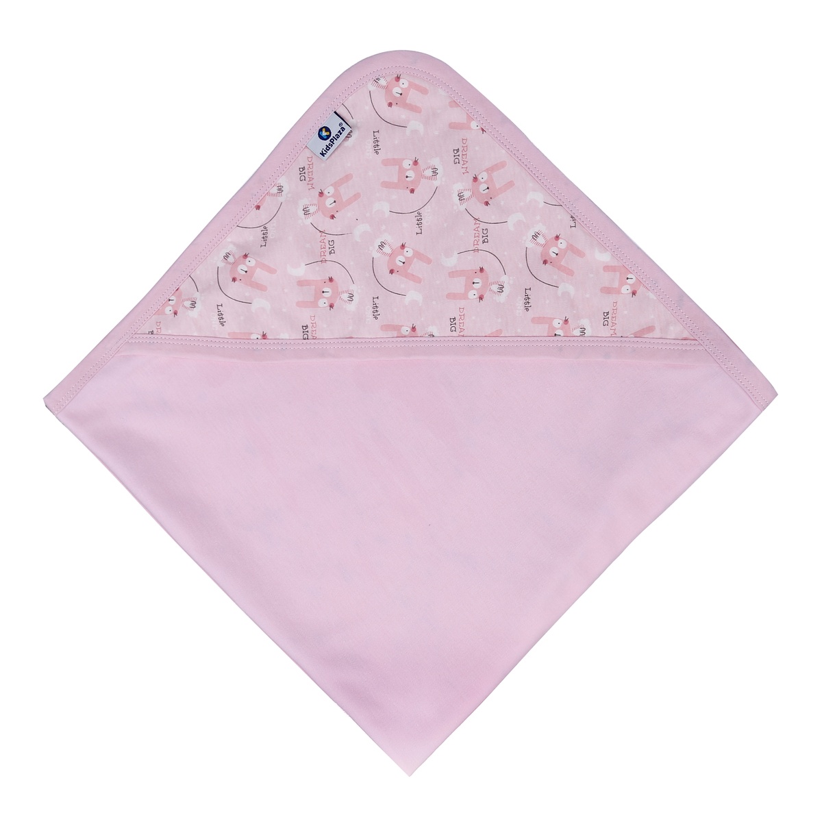 Chăn ủ sơ sinh có mũ  KIDSPLAZA cotton TM19 (2 Lớp) - mặt phải