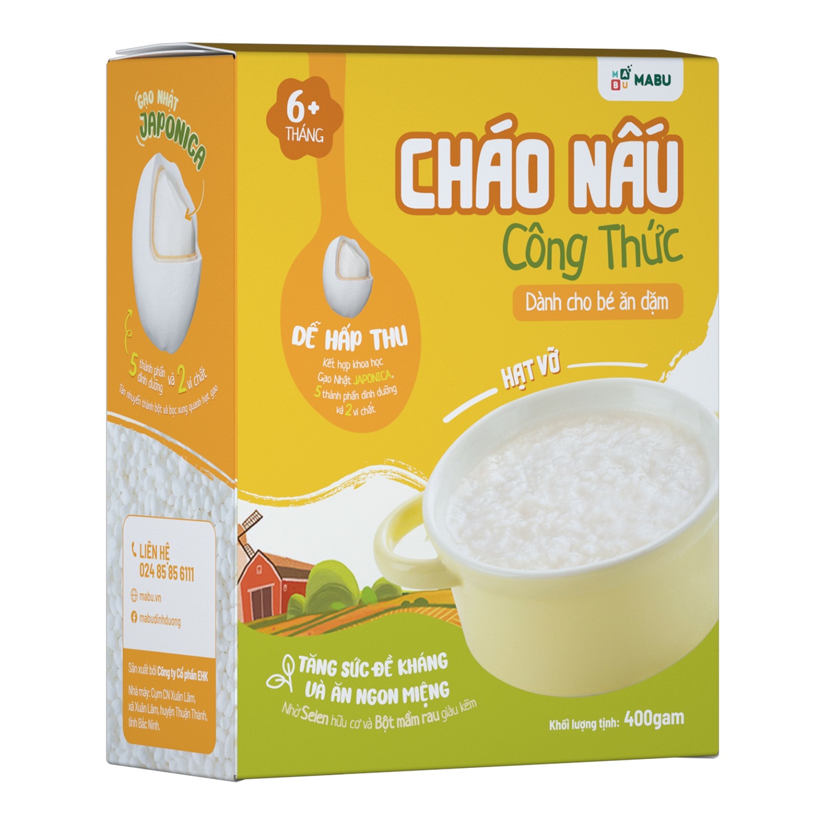 Cháo hạt vỡ ăn dặm Mabu 400g - hình 6