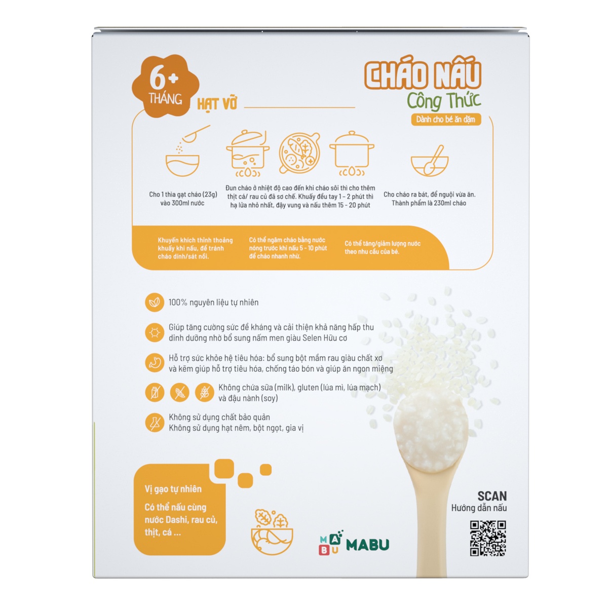Cháo hạt vỡ ăn dặm Mabu 400g - hình 8