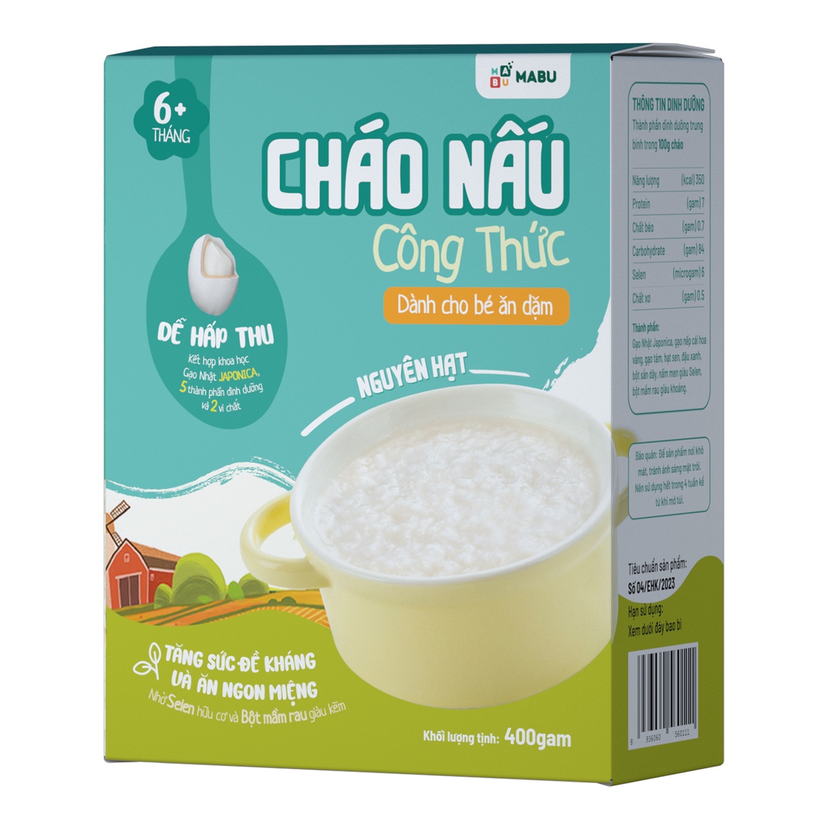Cháo ăn dặm nguyên hạt Mabu 400g - hình 10