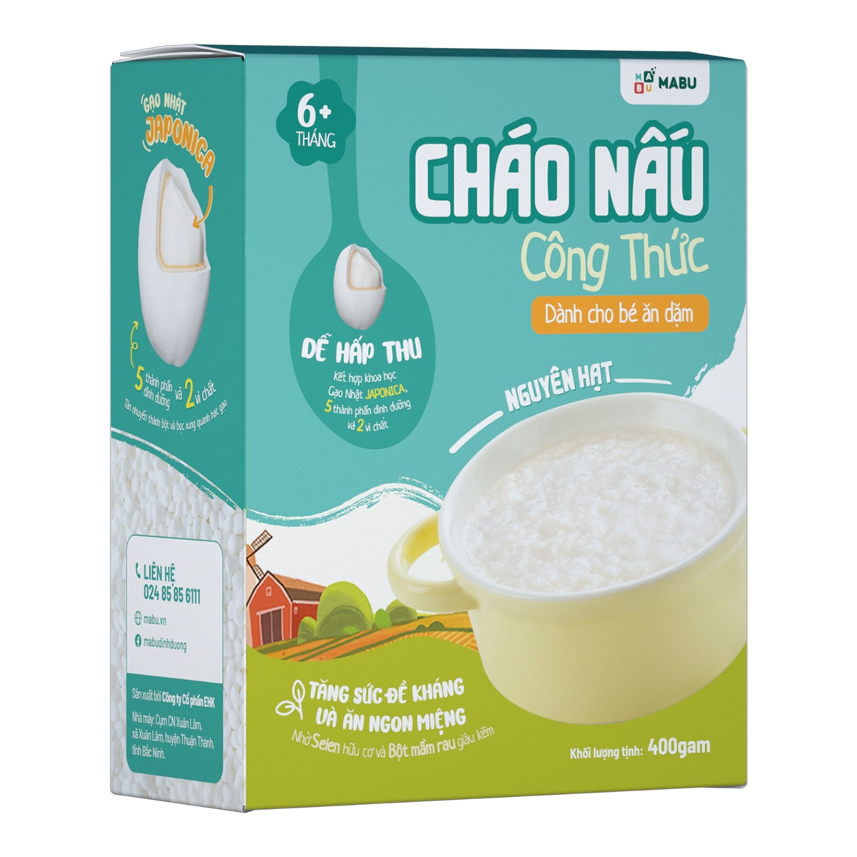 Cháo ăn dặm nguyên hạt Mabu 400g - hình 7