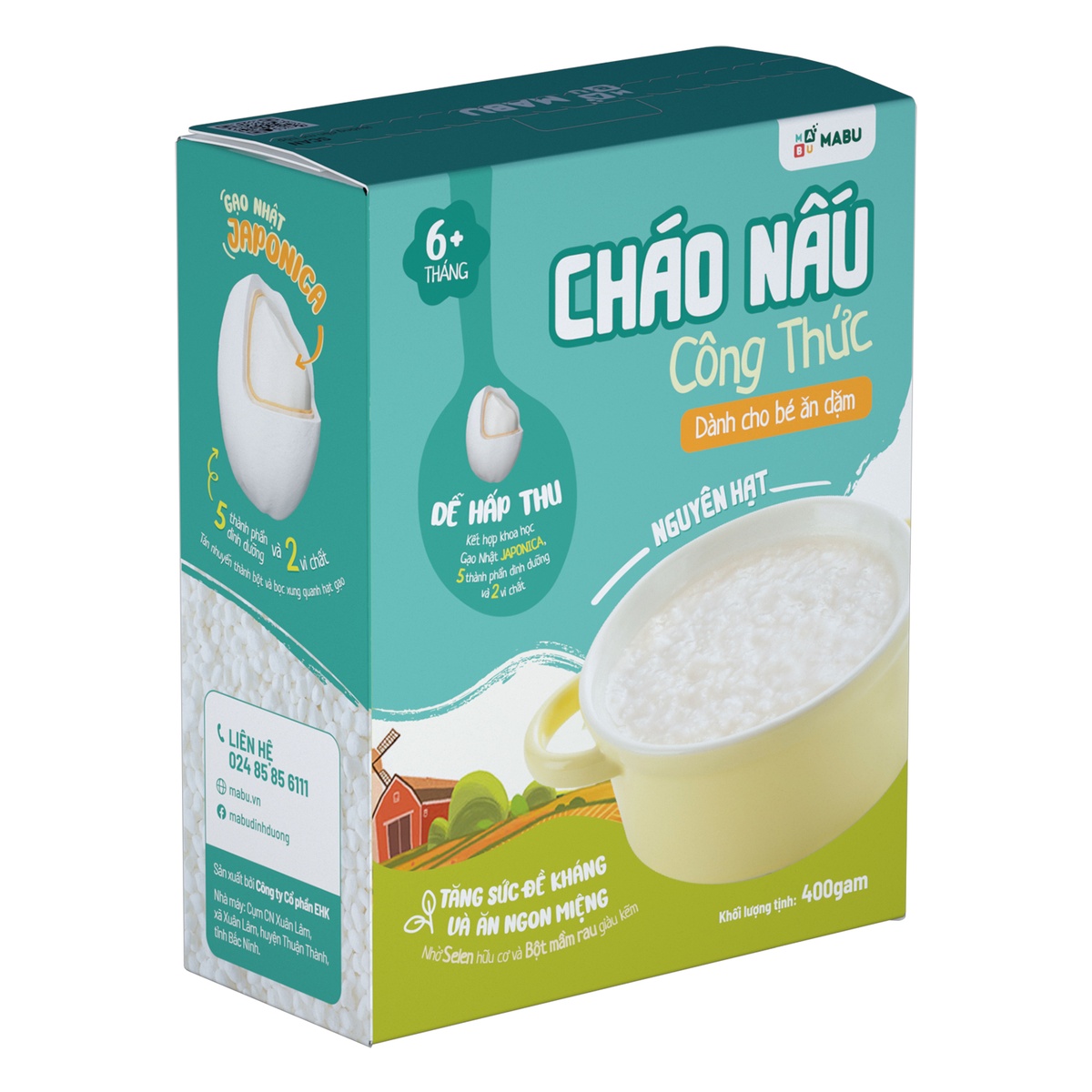 Cháo ăn dặm nguyên hạt Mabu 400g - hình 9