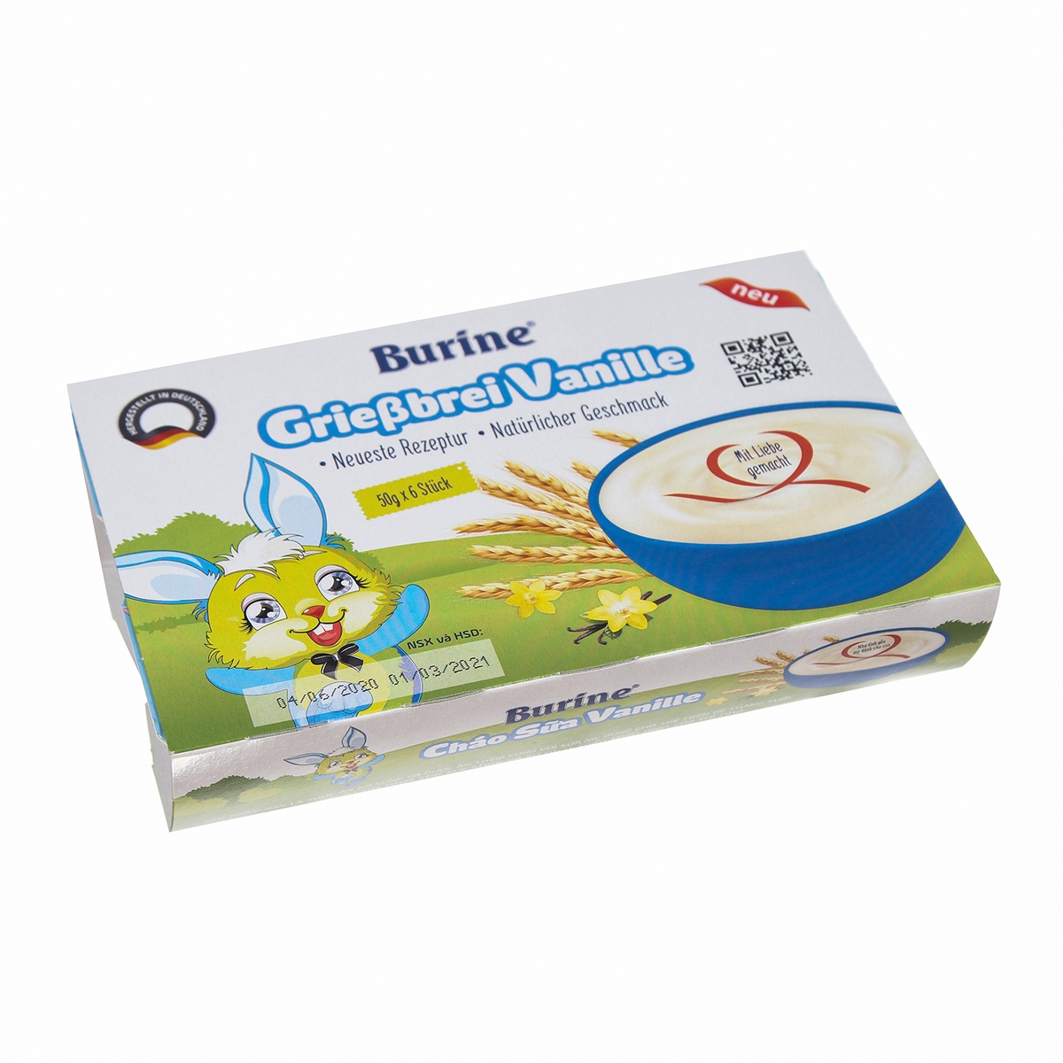 Cháo sữa Burine vị Vani mới 300g cho bé 6M+ - hình 7