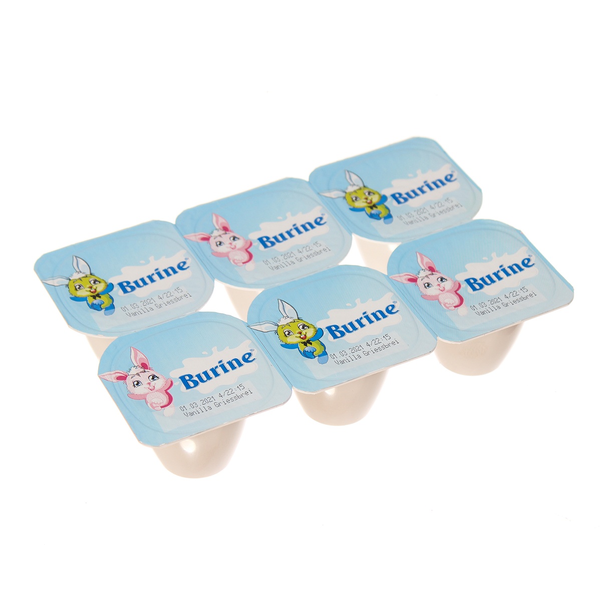 Cháo sữa Burine vị Vani mới 300g cho bé 6M+ - mặt sau