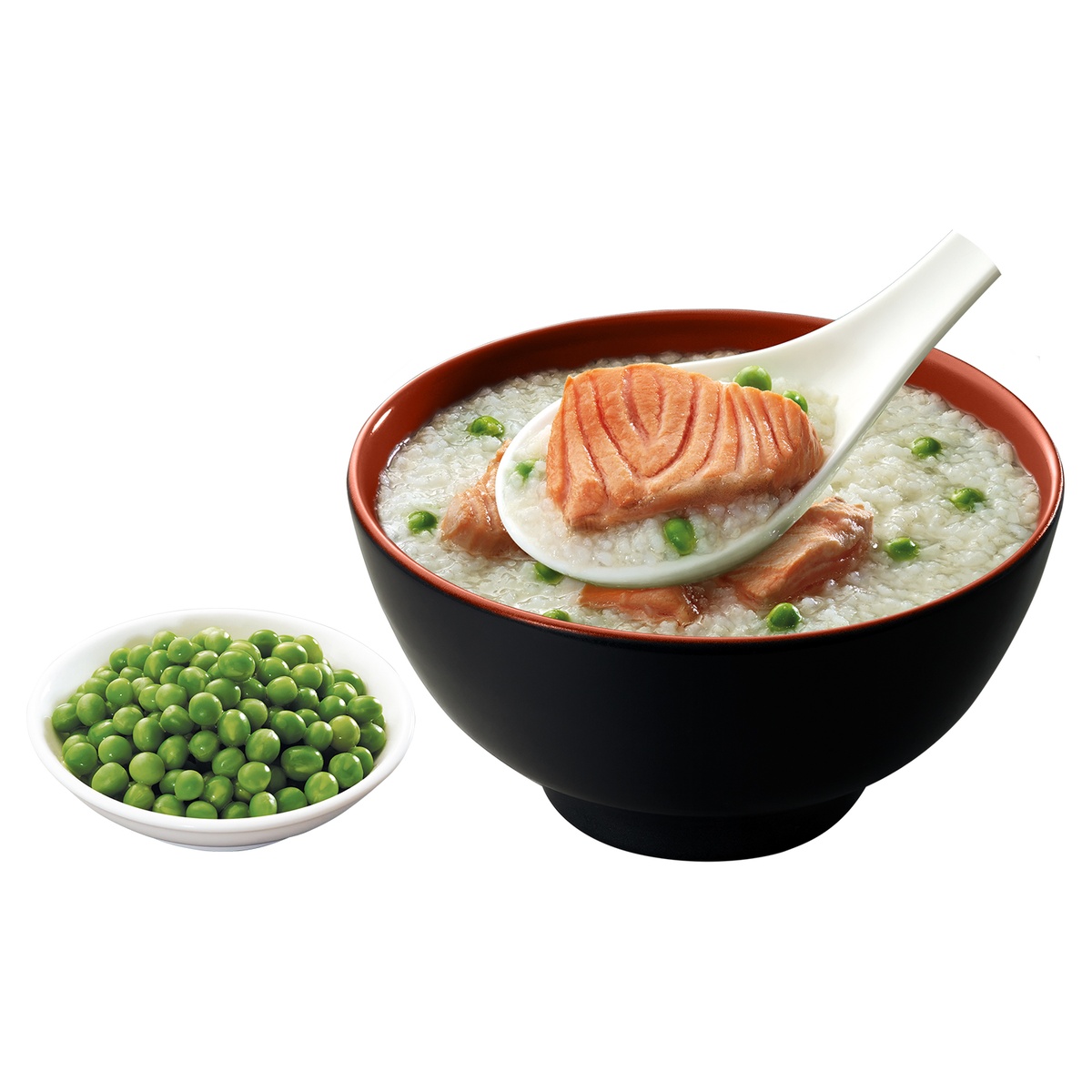 Cháo tươi Sài Gòn Food vị cá hồi & đậu hà lan cho bé 12M+ - mặt sau