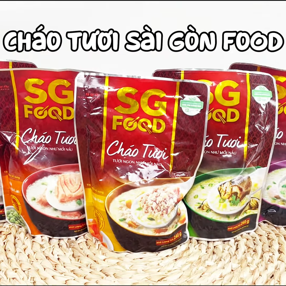Cháo tươi Sài Gòn Food vị cá lóc cải bó xôi cho bé 12M+ - video