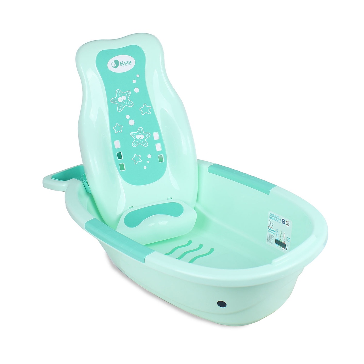 Chậu tắm cảm biến nhiệt kèm ghế gội đầu Kiza BBT034 - góc nghiêng