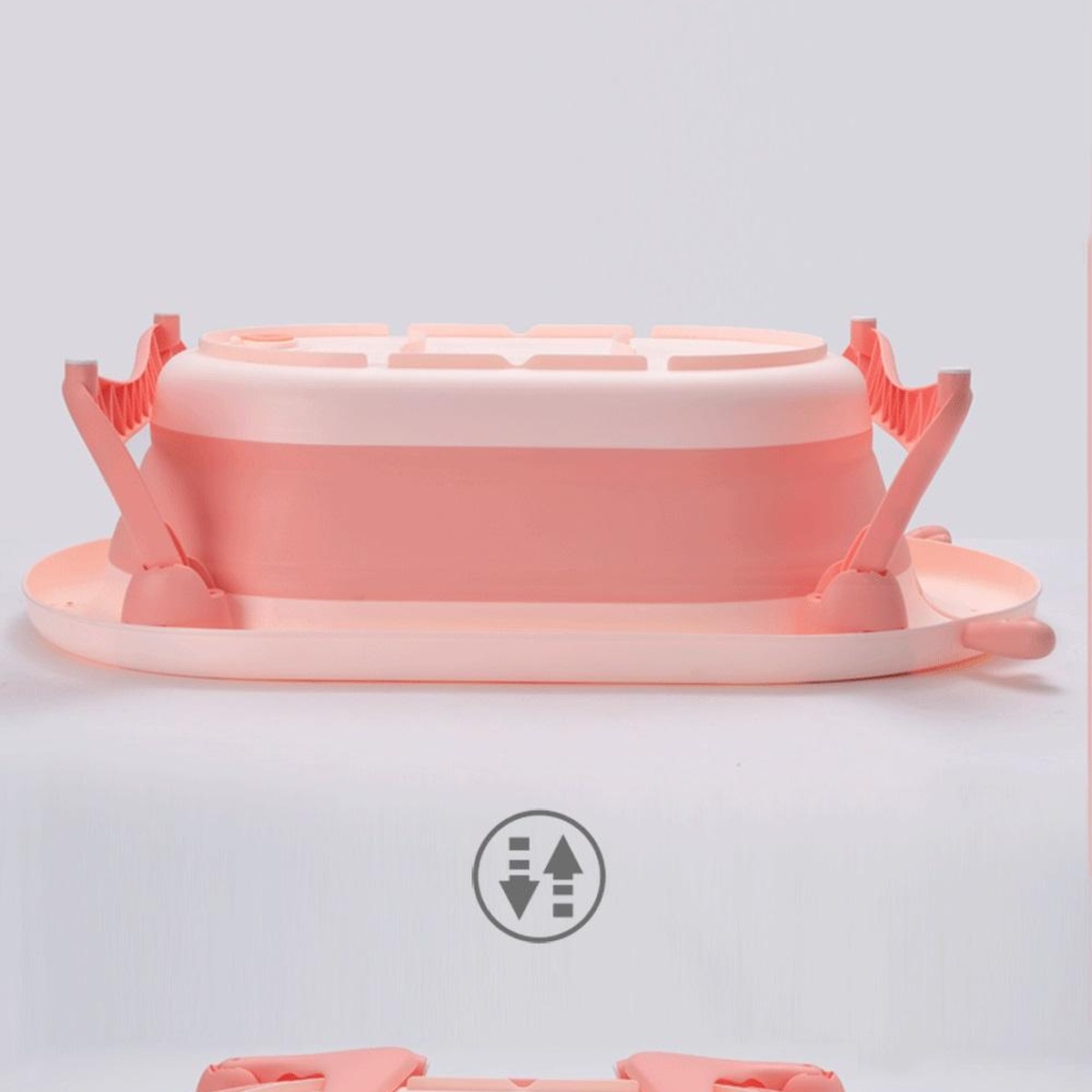 Chậu tắm cho bé Kidsplaza cảm biến gấp gọn 6009 (Hồng pastel) - hình 10