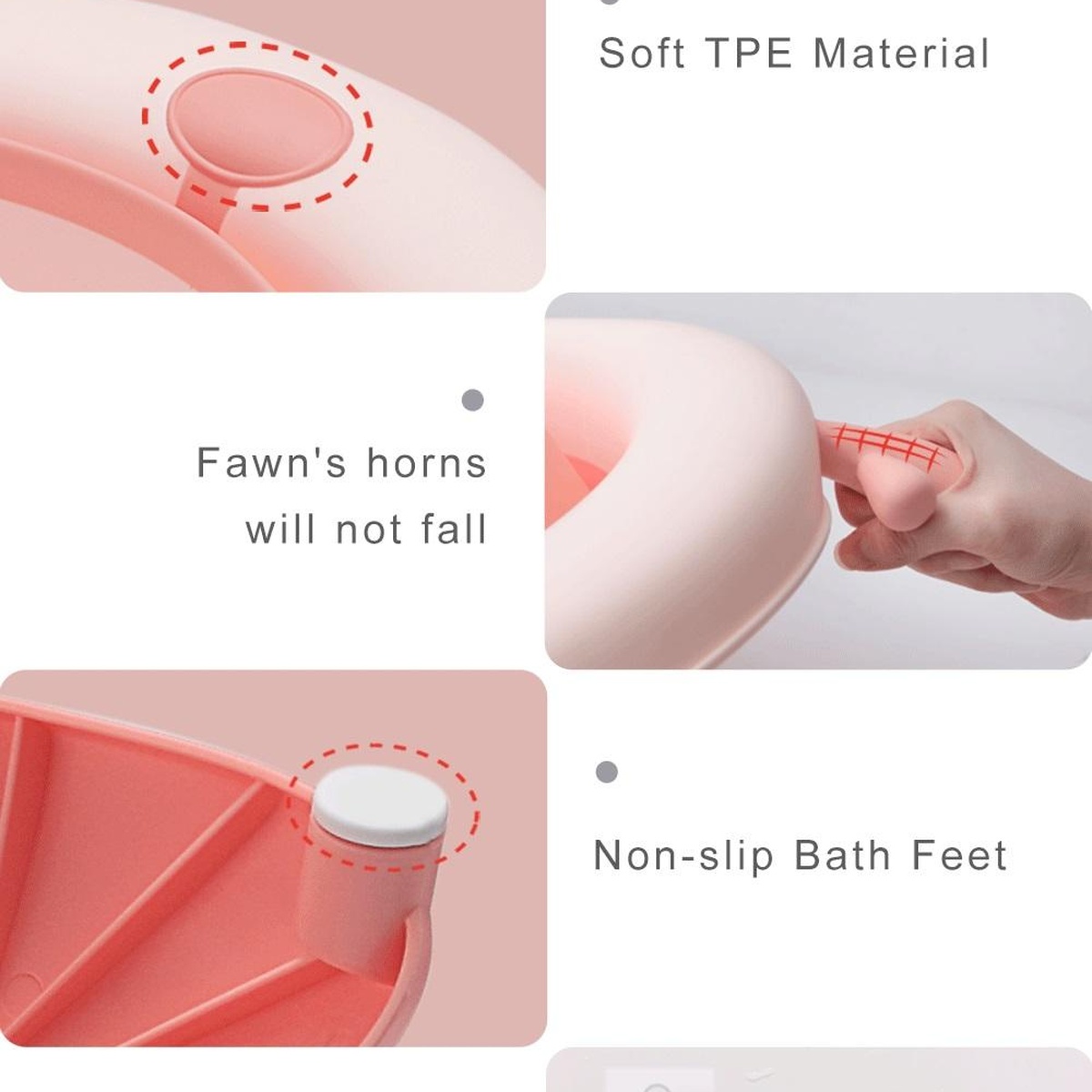Chậu tắm cho bé Kidsplaza cảm biến gấp gọn 6009 (Hồng pastel) - hình 13