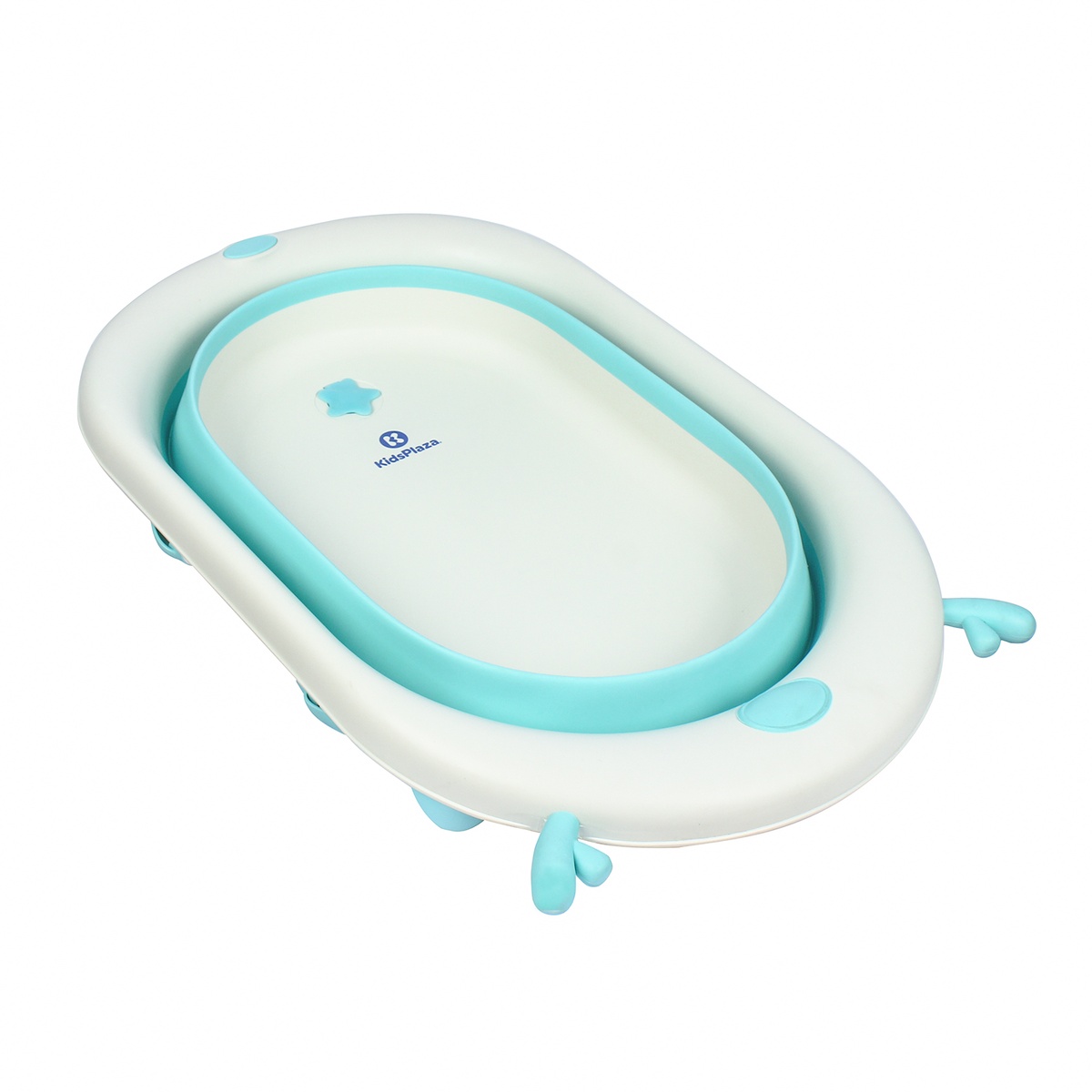 Chậu tắm cho bé Kidsplaza cảm biến gấp gọn 6009 (Xanh Dương) - mặt trái